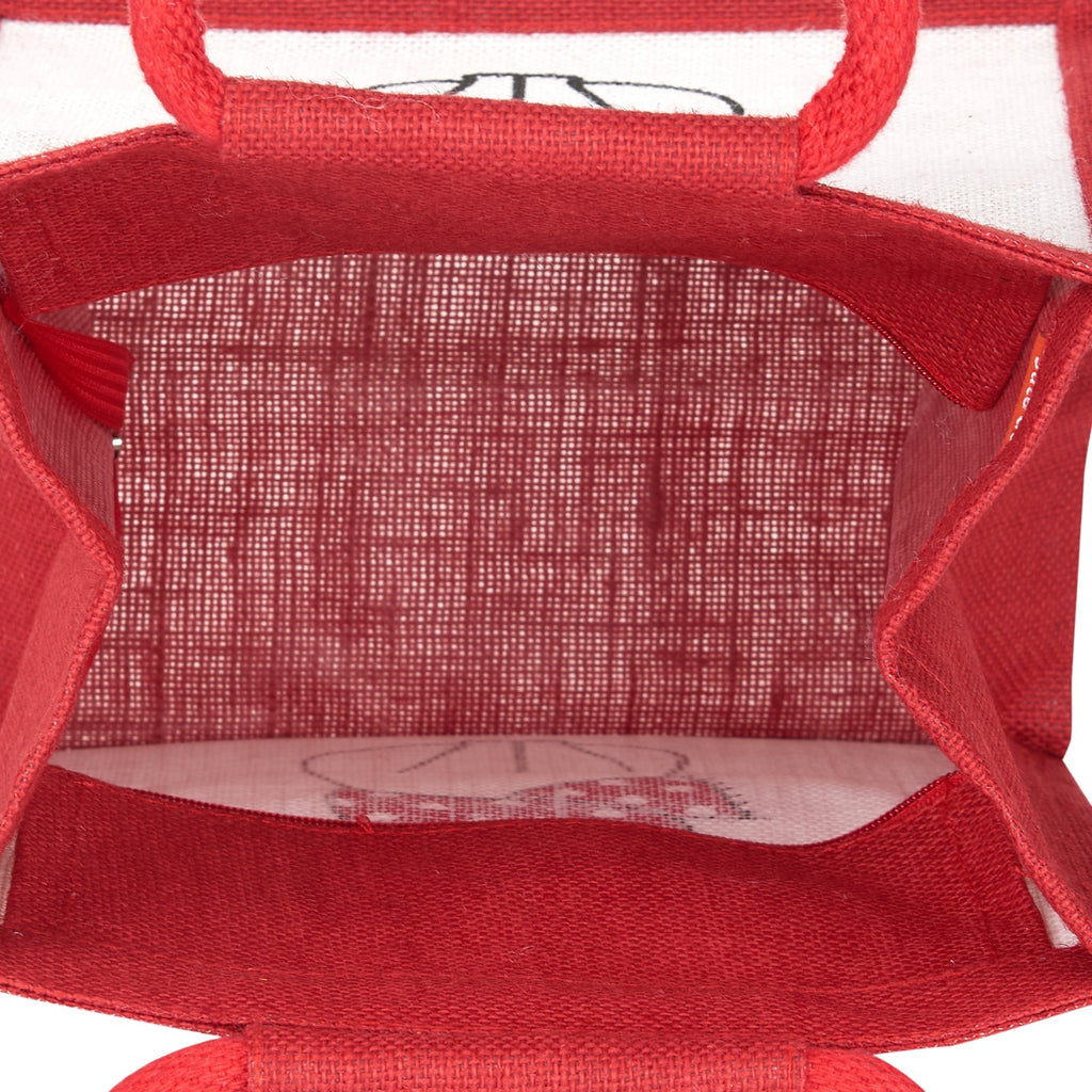 Jute Cottage Cat Print Zipper Lunch Bag