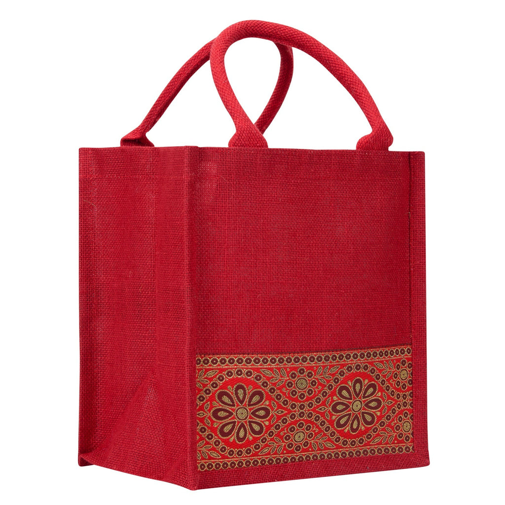 Jute Cottage Lace Zipper Lunch Bag