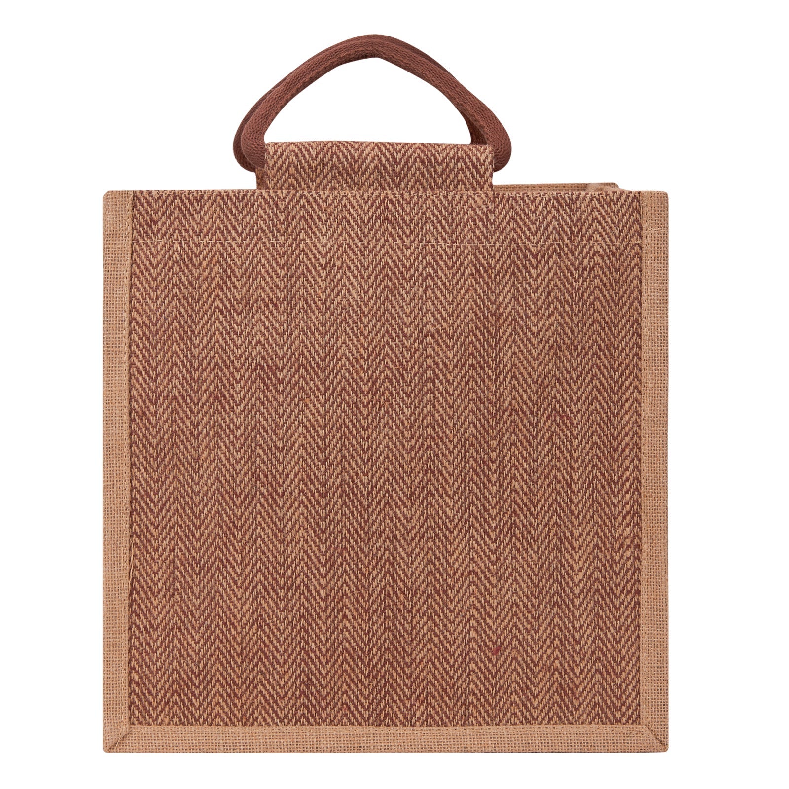Jute Cottage Herringbone Jute Lunch Zipper 100% Genuine Jute