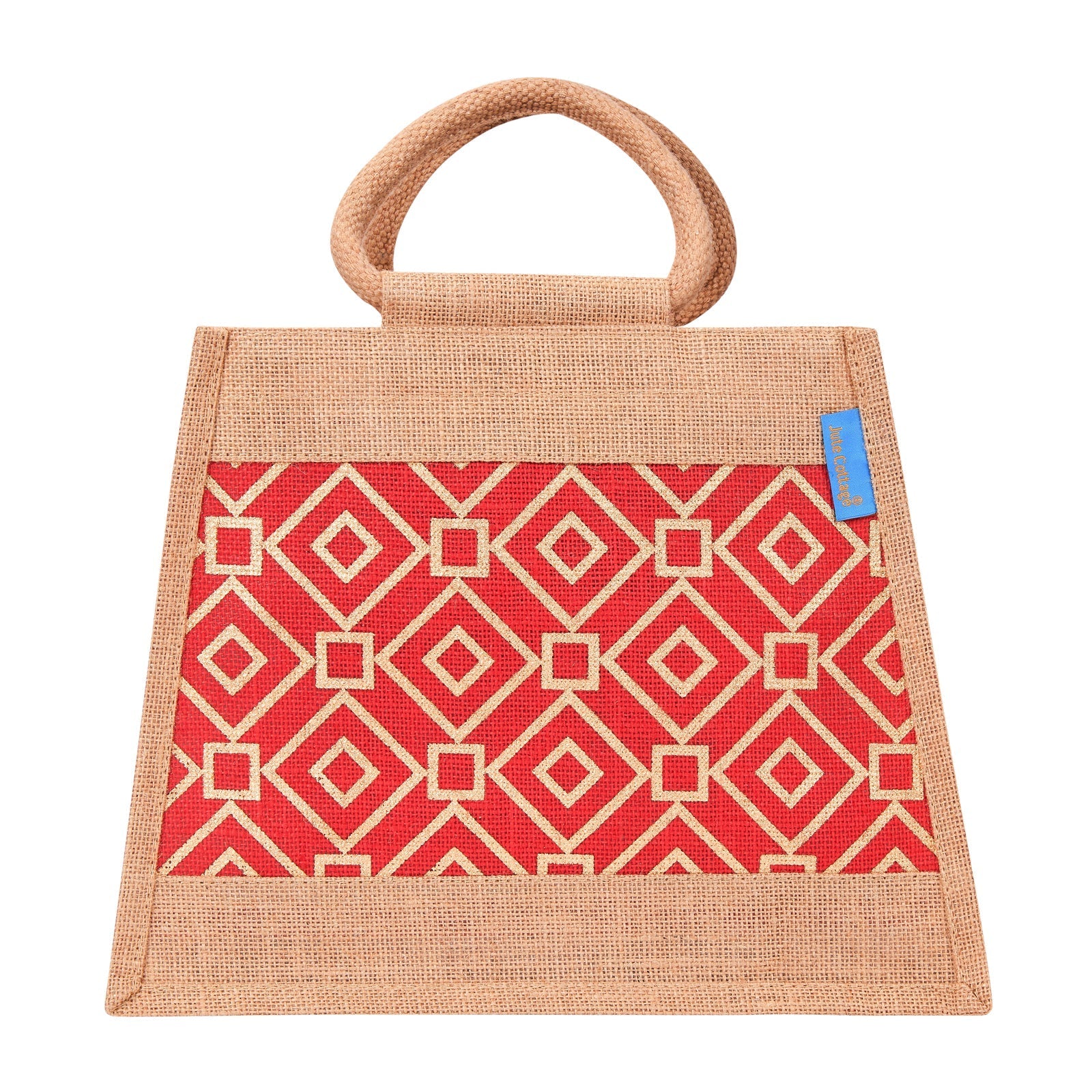 Jute Cottage Taper Zipper Lunch Bag