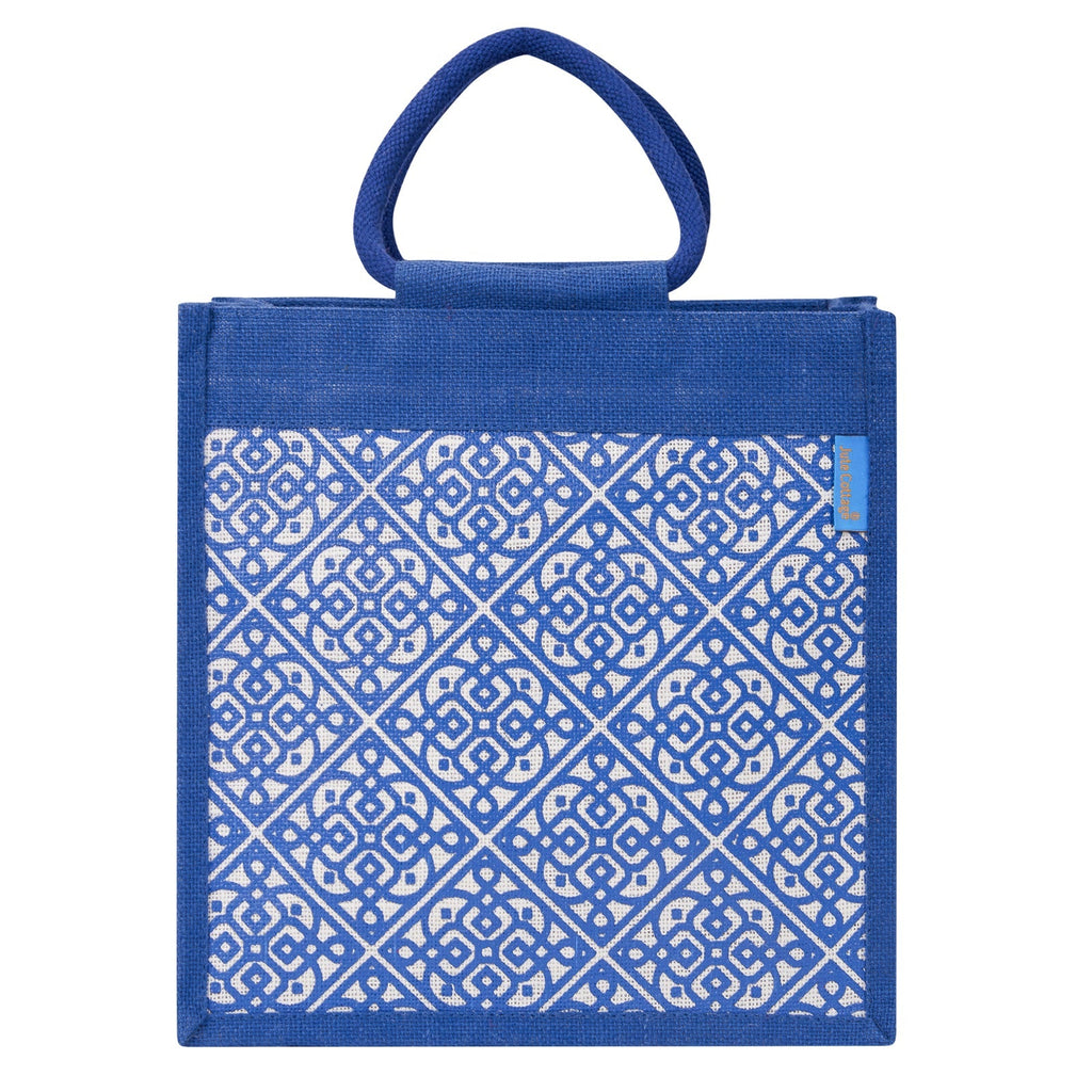 Jute Cottage Moroccan Print Zipper Lunch Bag