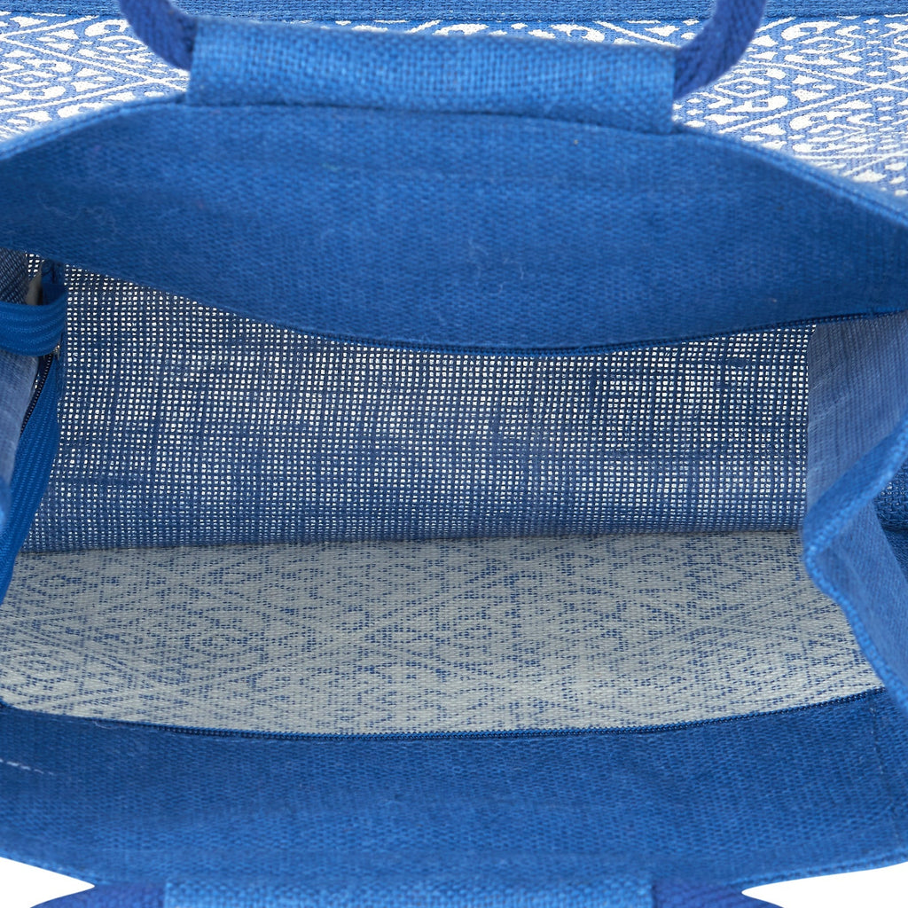 Jute Cottage Moroccan Print Zipper Lunch Bag