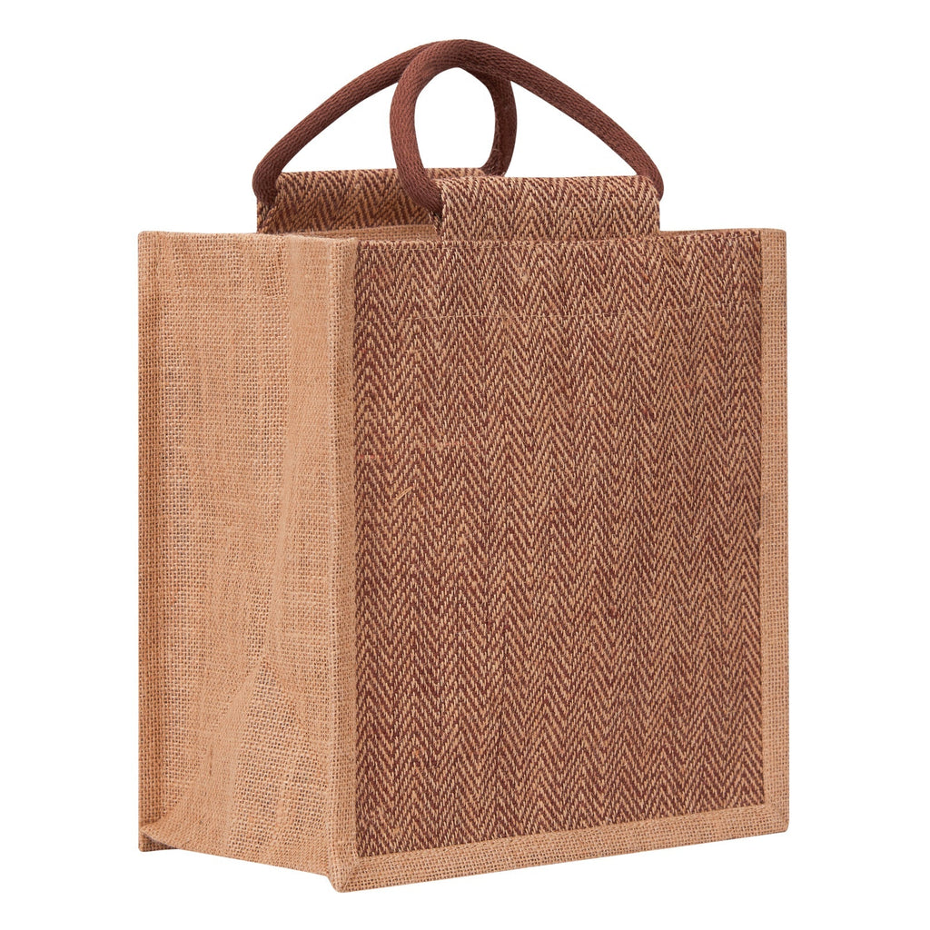 Jute Cottage Herringbone Jute Lunch Zipper