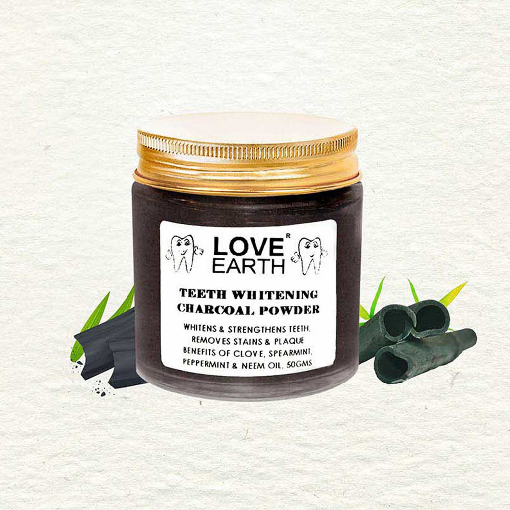 Love Earth Teeth Whitening Charcoal Powder - 50 gms
