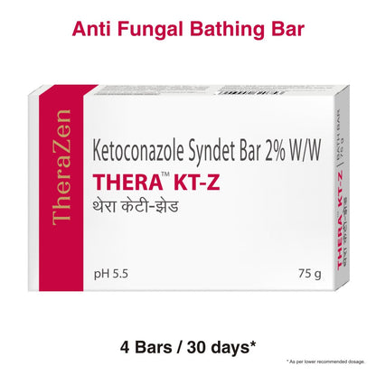 Millennium Herbal Thera Kt-z | Ketoconazole Syndet Bar 2% W/W| 75 gms x 3 Bars