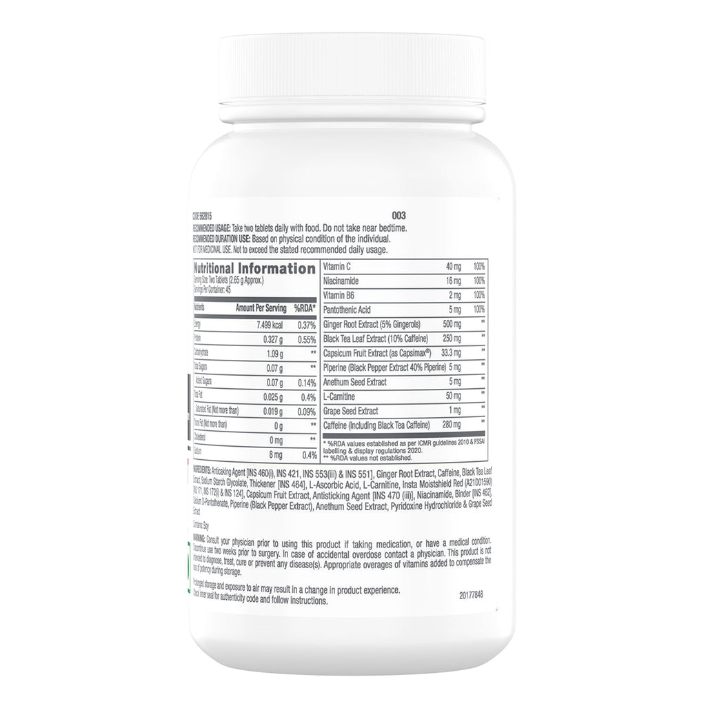 GNC Pro Performance Thermoburst Hardcore Fat Burner for Explosive Workouts - 90 tabs