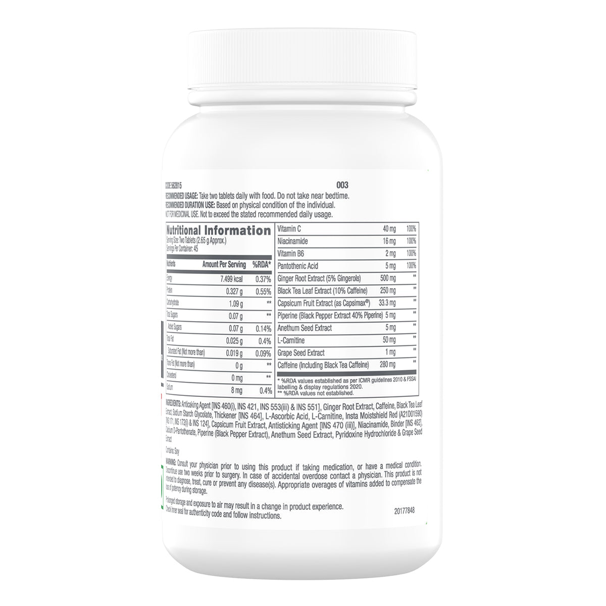 GNC Pro Performance Thermoburst Hardcore Fat Burner for Explosive Workouts - 90 tabs
