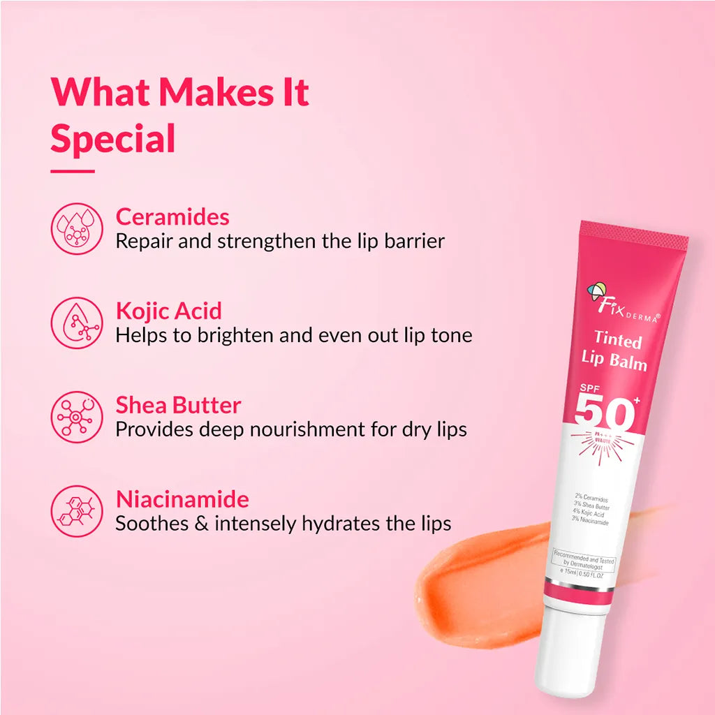 Fixderma Tinted Lip Balm SPF 50+ - 15 ml