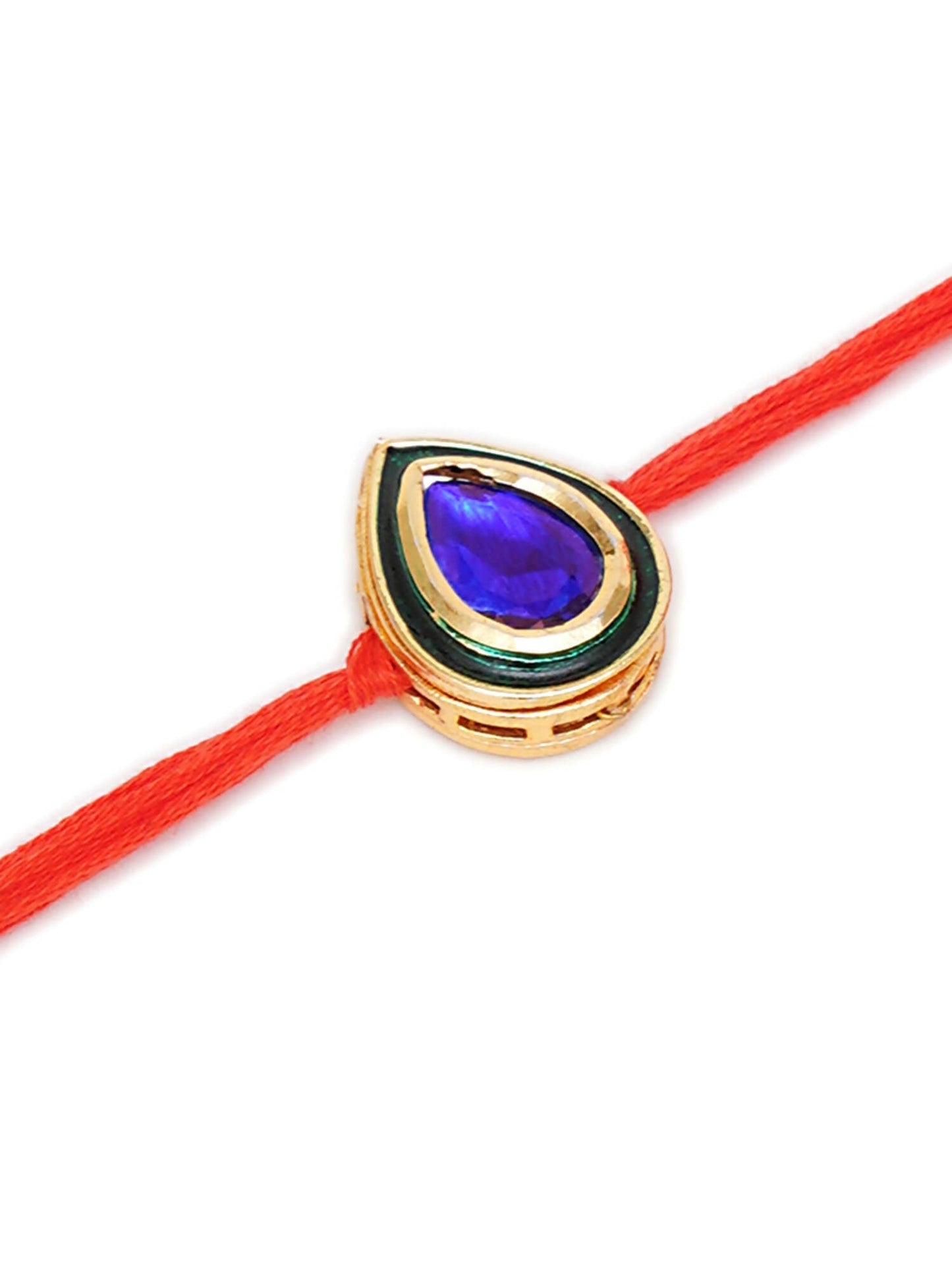 Designer kundan Rakhi - Ruby Raang