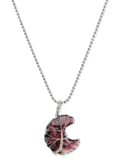 Women's Silver-Toned Purple Silver-Plated Handcrafted Chain - Ruby Raang