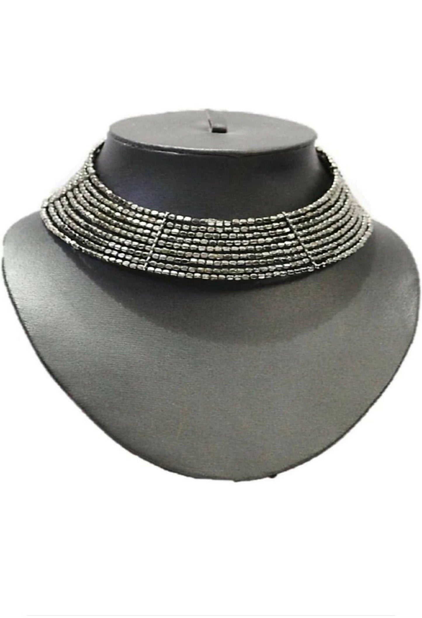 Mominos Fashion Joharkamal Oxidised Beaded work Hasli Design Choker For Women & Girls