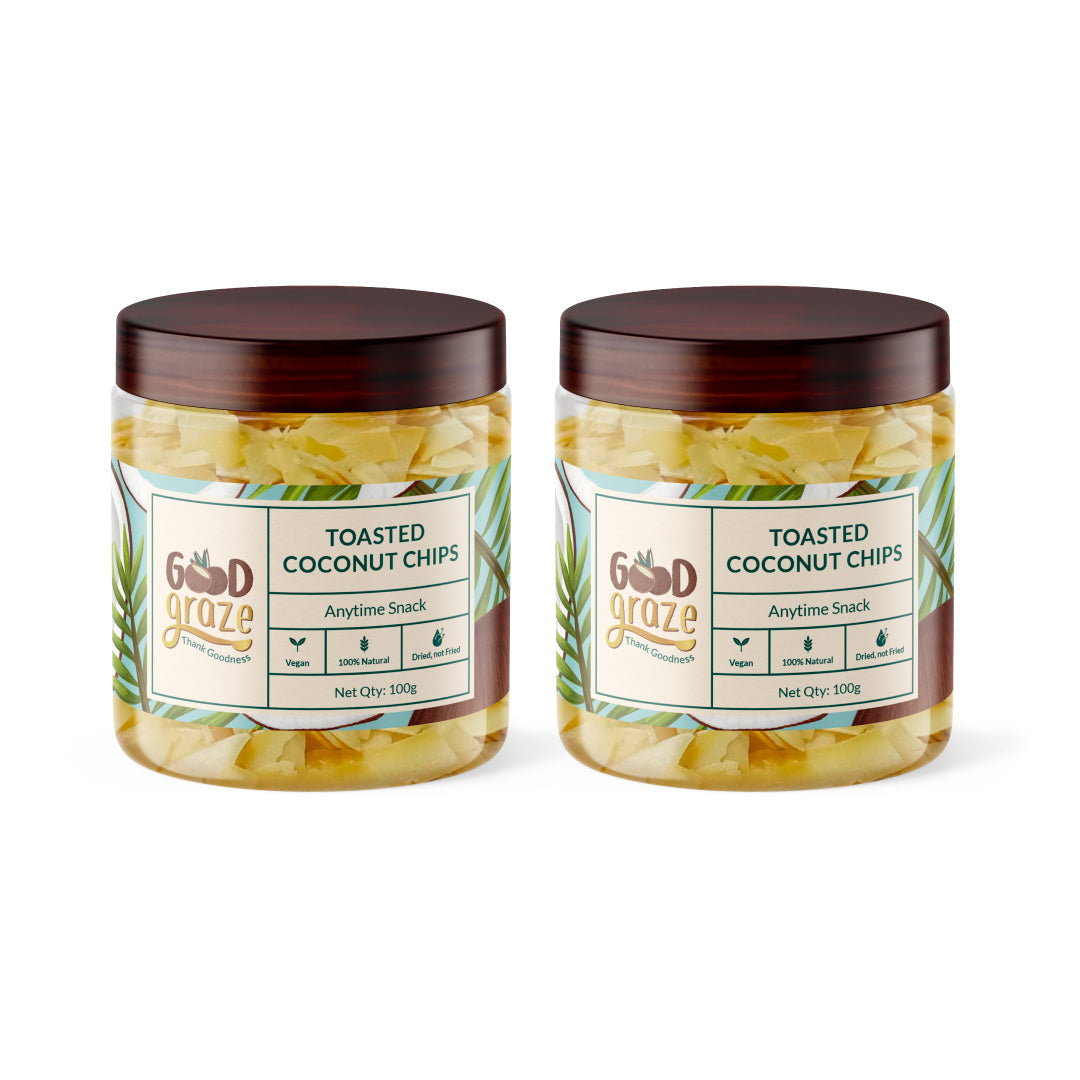 Good Graze Toasted Coconut Chips - Pack of 2 - 200gms