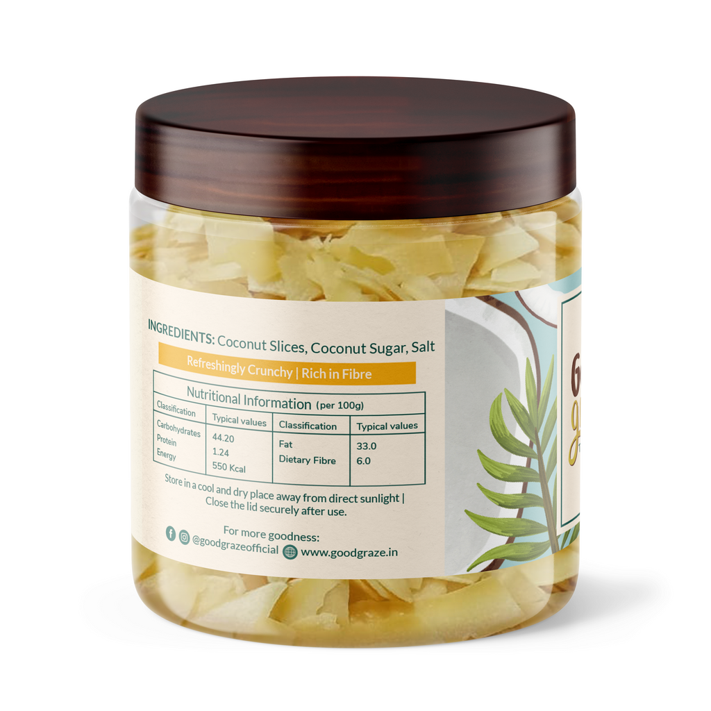 Good Graze Toasted Coconut Chips - Pack of 2 - 200gms