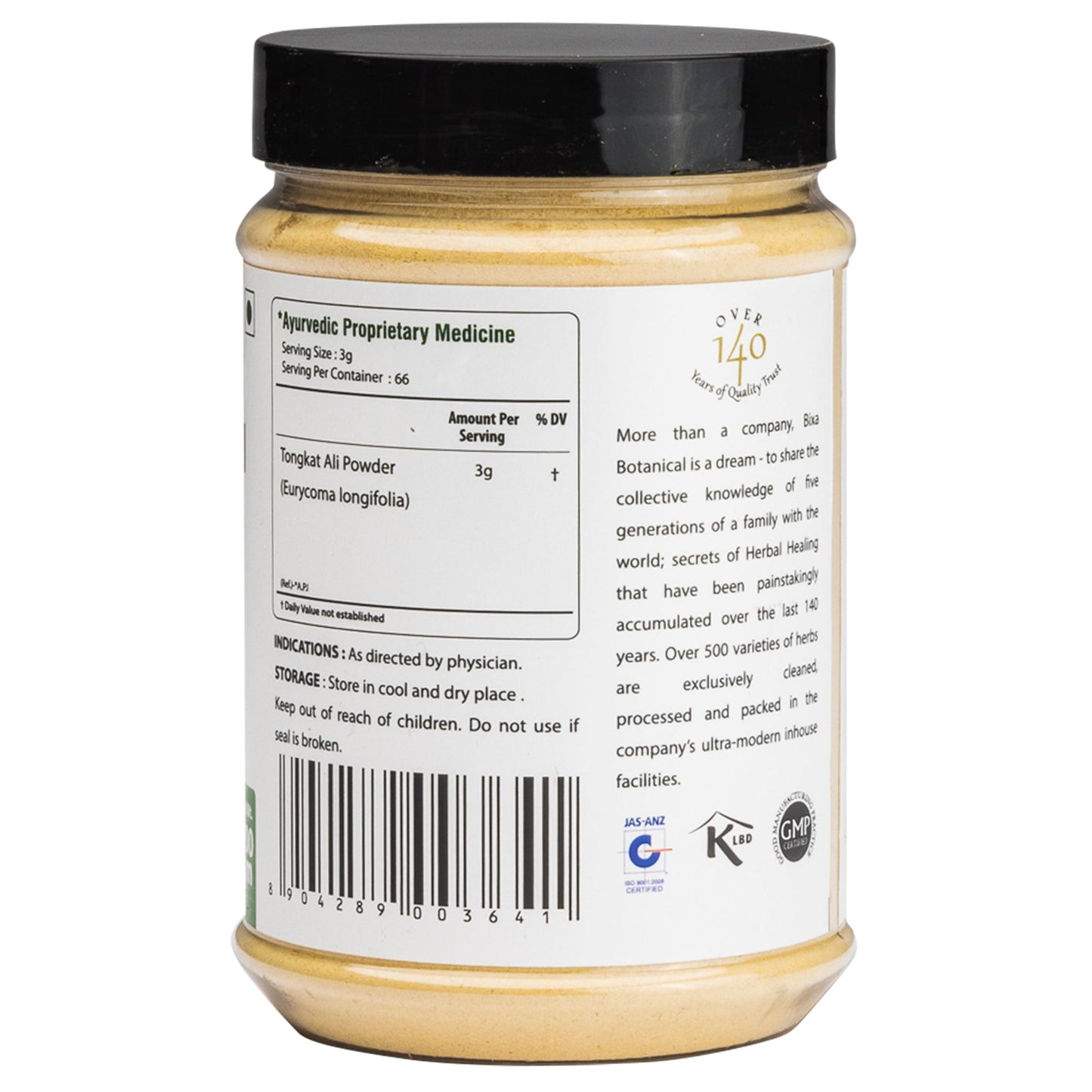 Bixa Botanical Tongkat ali Root Powder  - 200 gms