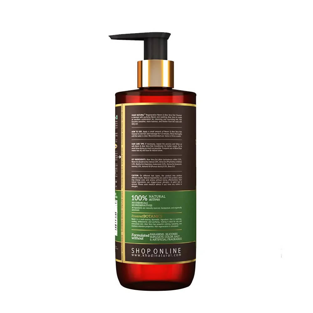 Khadi Natural Neem & Aloe Vera Hair Cleanser With Reetha & Amla - 310 ml