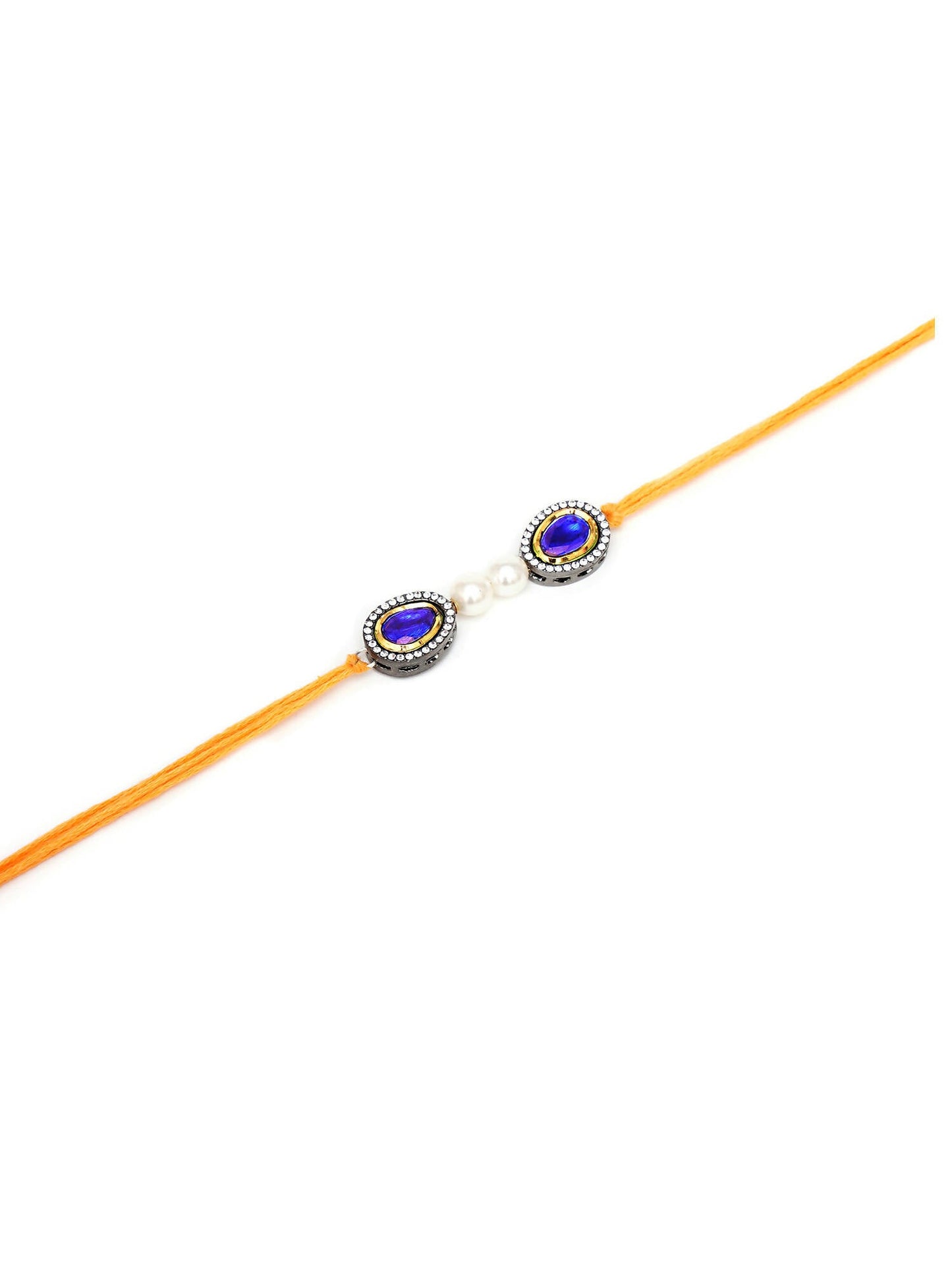 Designer kundan Rakhi - Ruby Raang