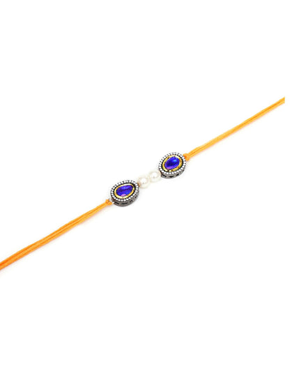 Designer kundan Rakhi - Ruby Raang