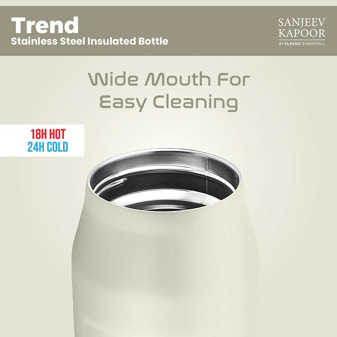 Sanjeev Kapoor by Classic Essentials Trend Insulated Water Bottle 750ml Ivory