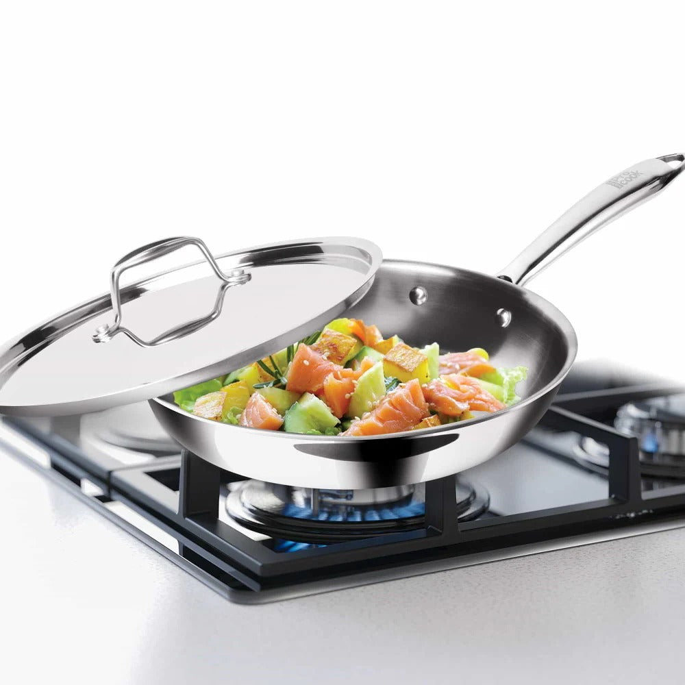 Milton ProCook Triply Stainless Steel Fry Pan with Lid