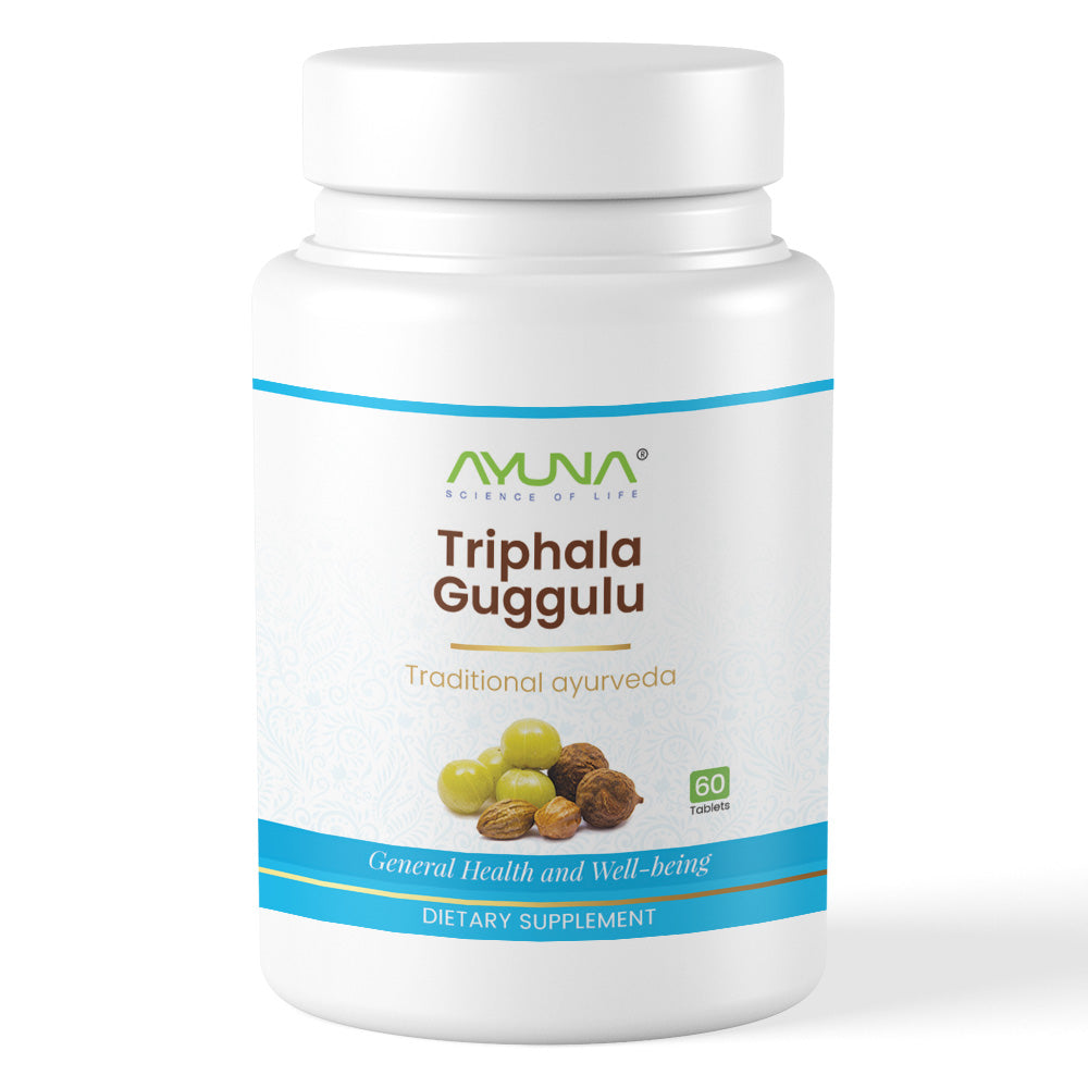 ayuna organic triphala guggulu - 60 tabs