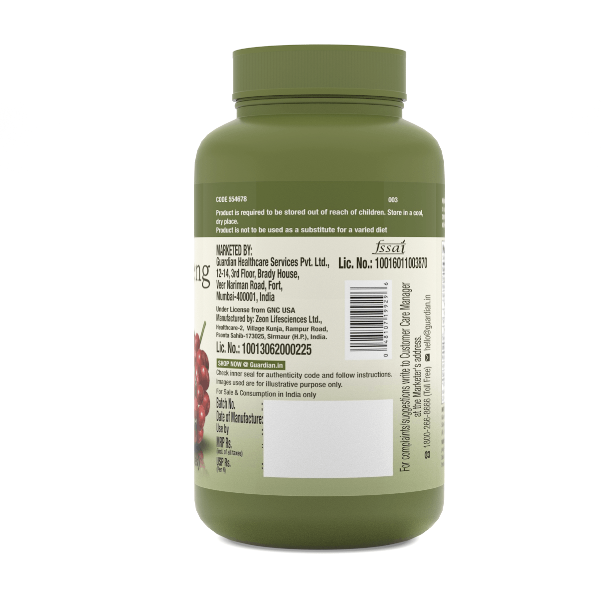 GNC Herbal Plus Triple Root Vegetarian Capsules - 60 Caps