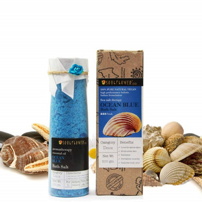 Soulflower Aromatherapy Essential Oil Ocean Blue Bath Salt