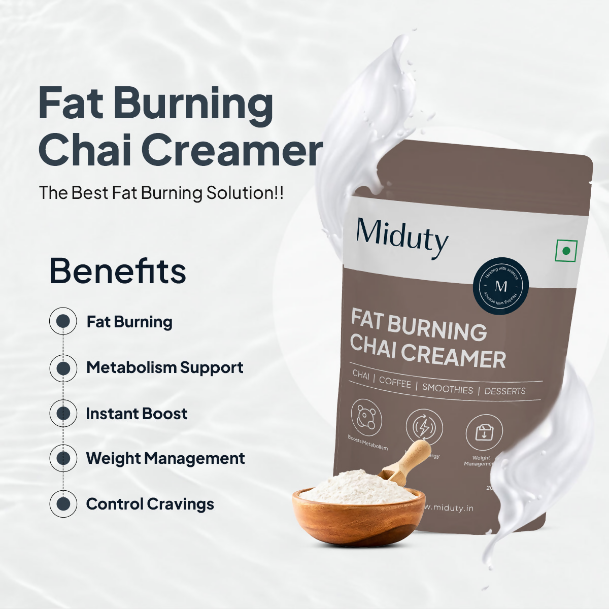 Miduty by Palak Notes Fat Burning Chai Creamer