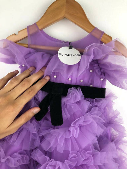 Pink Cow Fashions Purple Frilled Dress
