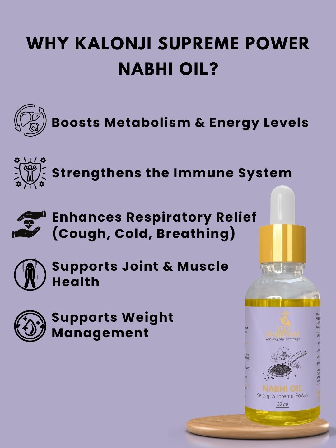 Ved Sanjeevani Kalonji Supreme Nabhi Oil