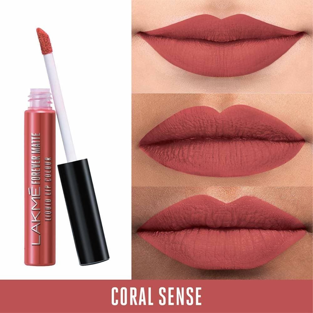 Lakme Forever Matte Liquid Lip Colour Coral Sense - 5.6 gms