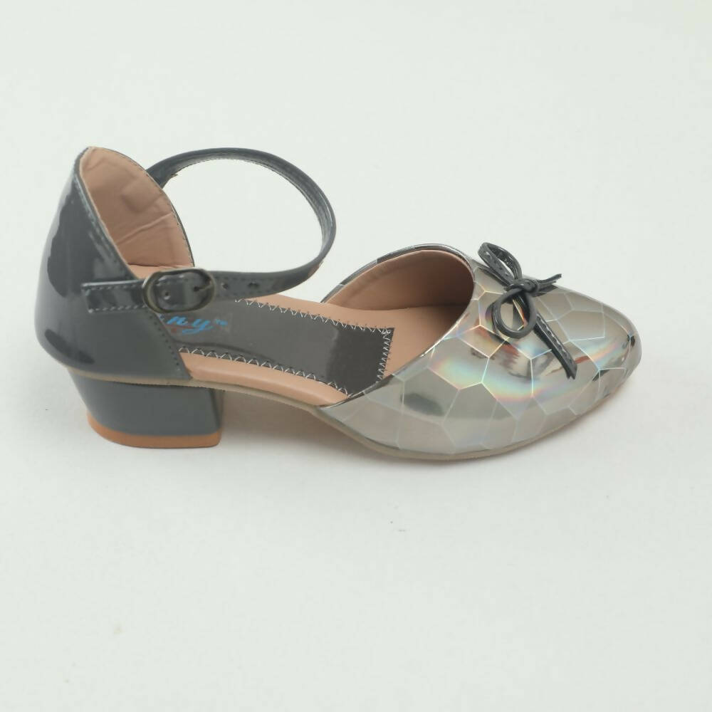 Tiny Bugs Girls Party Wear Ballerinas Heels - Dark Grey