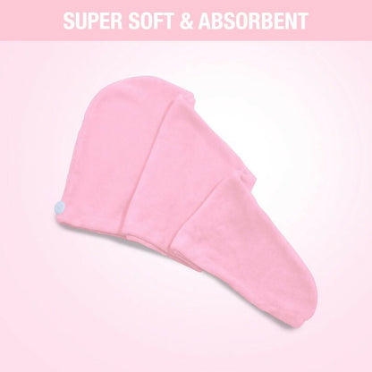Nykaa Naturals Microfiber Hair Wrap for Frizz Free & Shiny Hair - Pink