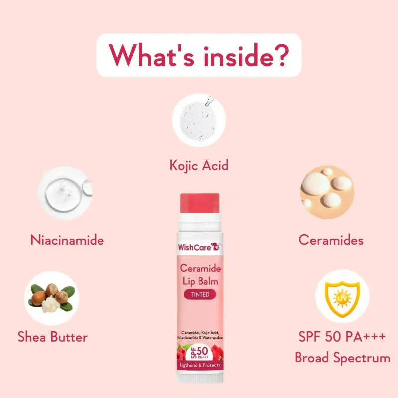 WishCare SPF 50 Lip Balm - Hydrating & Tinted Lip Care - 5g