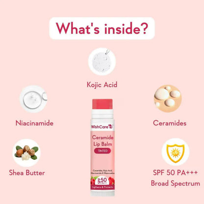 WishCare SPF 50 Lip Balm - Hydrating & Tinted Lip Care - 5g