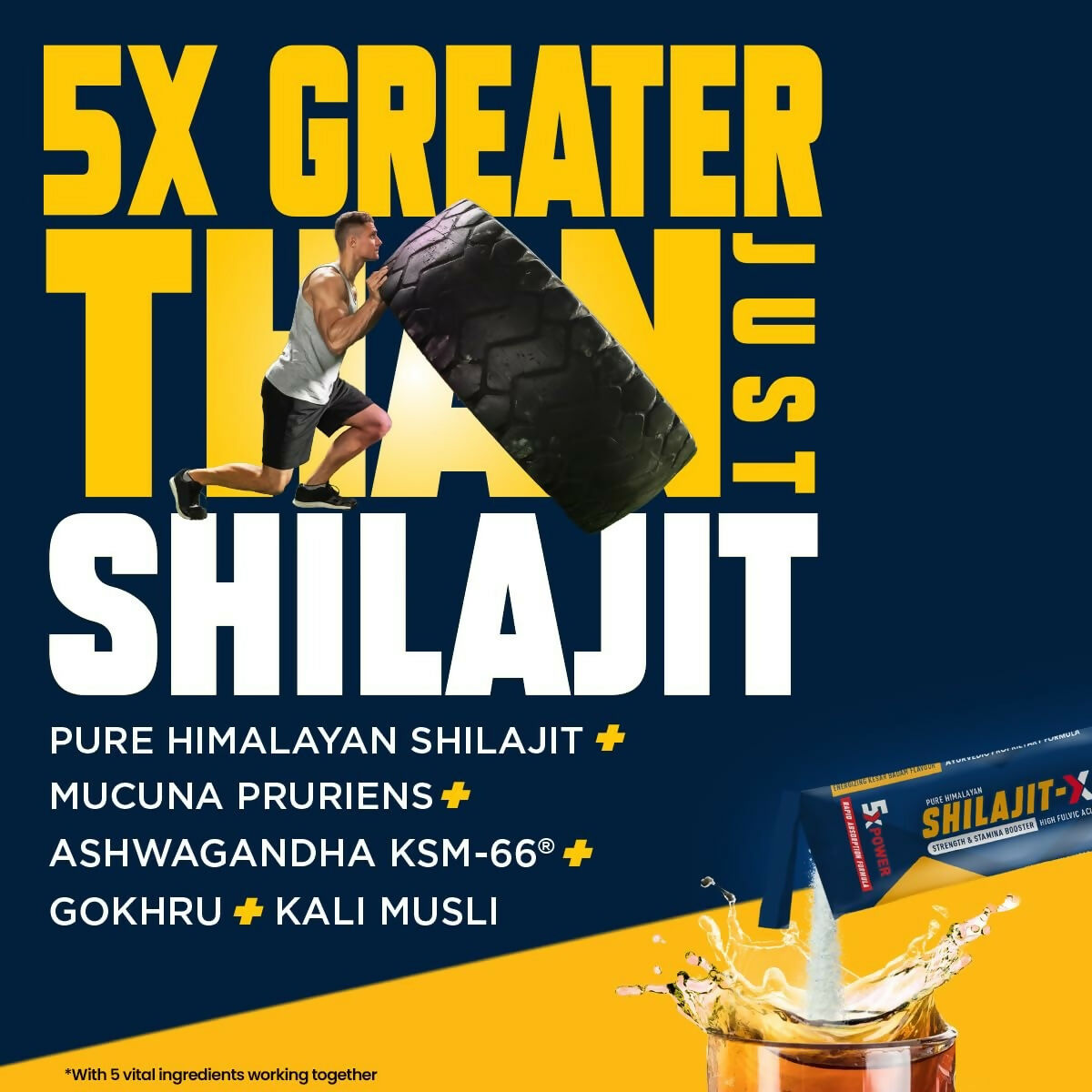 Fast&Up Sj X - Pure Himalayan with Power of 5 Potent - Kesar Badam Flavour