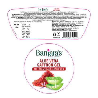 Banjara's Aloe Vera Saffron Gel