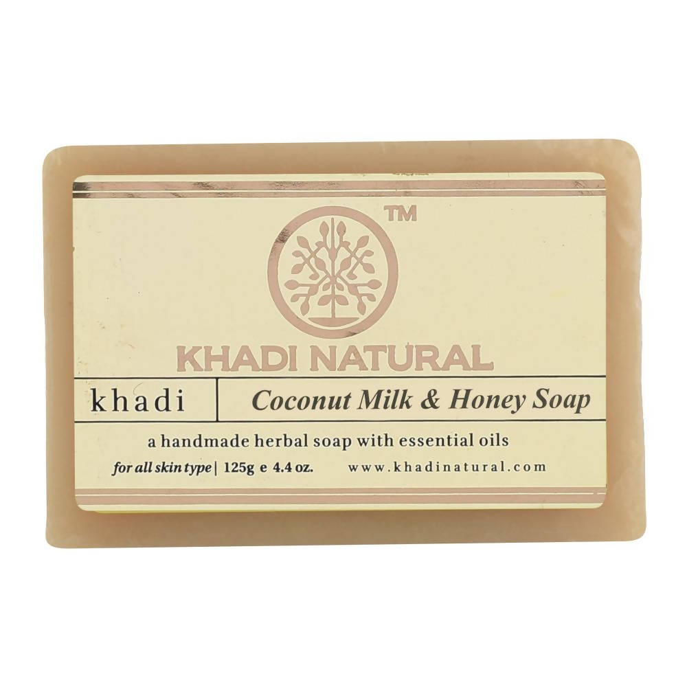 Khadi Natural Coconut Milk & Honey Soap - 125 gm - Pack of 2