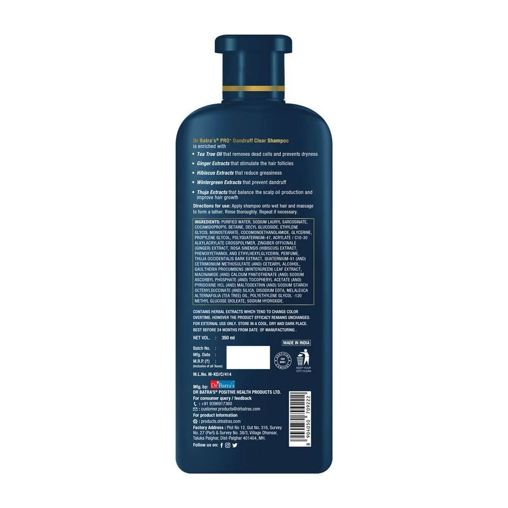 Dr. Batra's Pro+ Dandruff Clear Shampoo - 350 ml