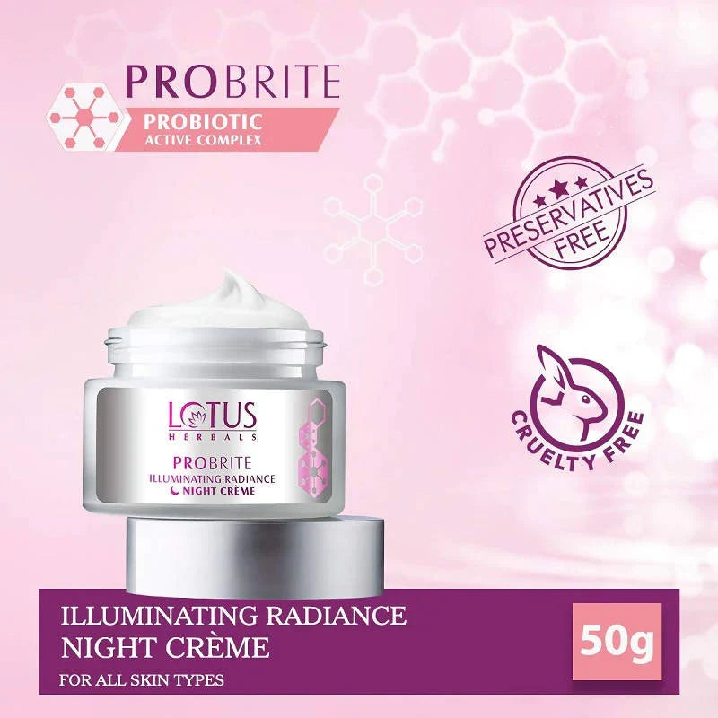 Lotus Herbals Probrite Illuminating Radiance Night Crème - 50 gms