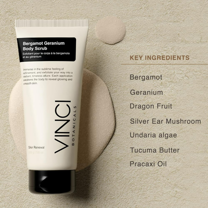 Vinci Botanicals Bergamot Geranium Body Scrub