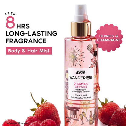 Wanderlust Body & Hair Mist - Dreaming of Paris Long Lasting Perfume, Champagne & Berries