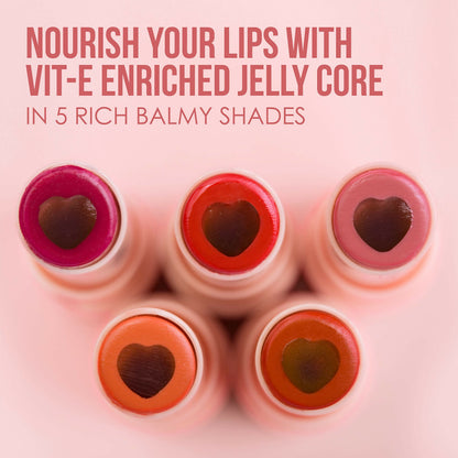 Blue Heaven Jelly & Butter Lip Balm - Dusty Rose, infused with Shea Butter & Vitamin E, Fades Pigmentation