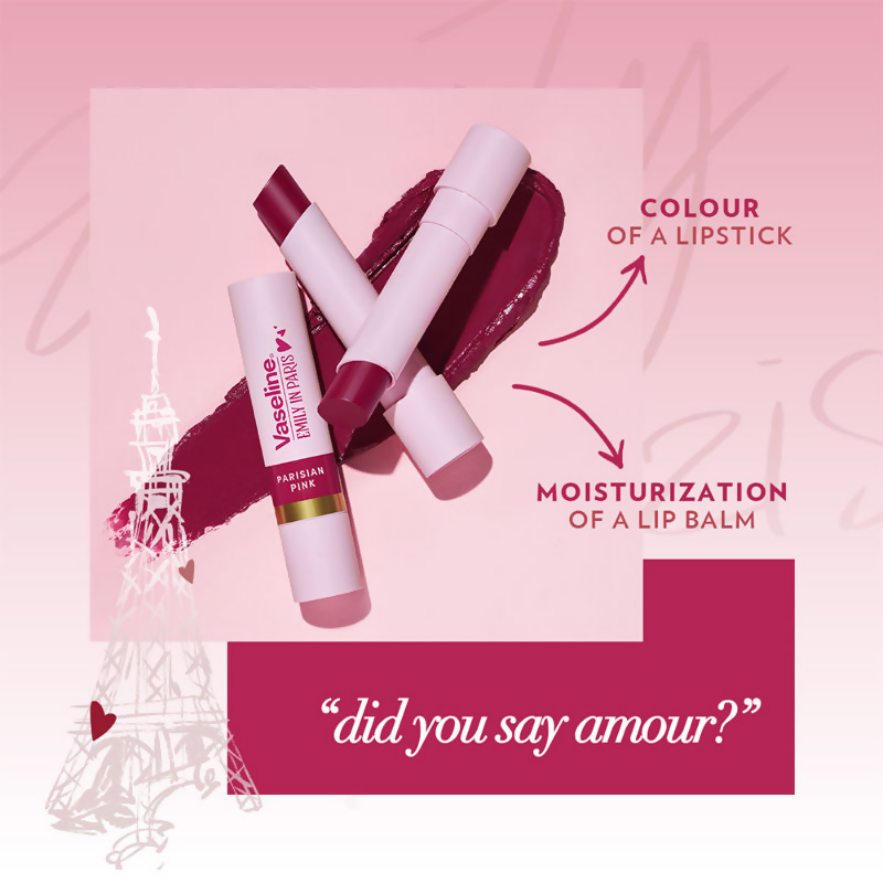 Vaseline Emily In Paris Tinted Lip Balm Stick - Parisian Pink