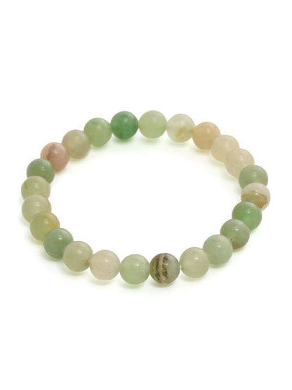 Green Avanturine Beads Elastic Bracelet - Ruby Raang