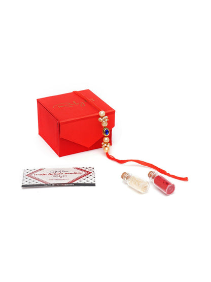 Designer kundan Rakhi - Ruby Raang
