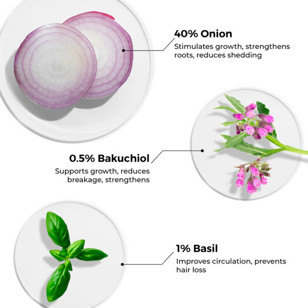 Brillare Onion & Bakuchiol Oil Shots For Hair Fall Reduction