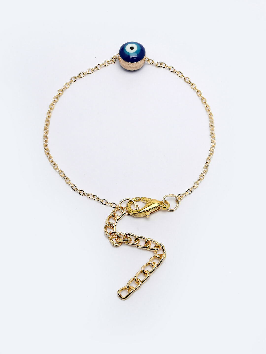 NVR Women Gold-Toned Evil Eye Rakhi With Roli Chawal