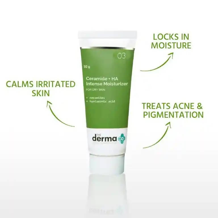 The Derma Co Ceramide + HA Intense Moisturizer for Dry Skin - 50 gms