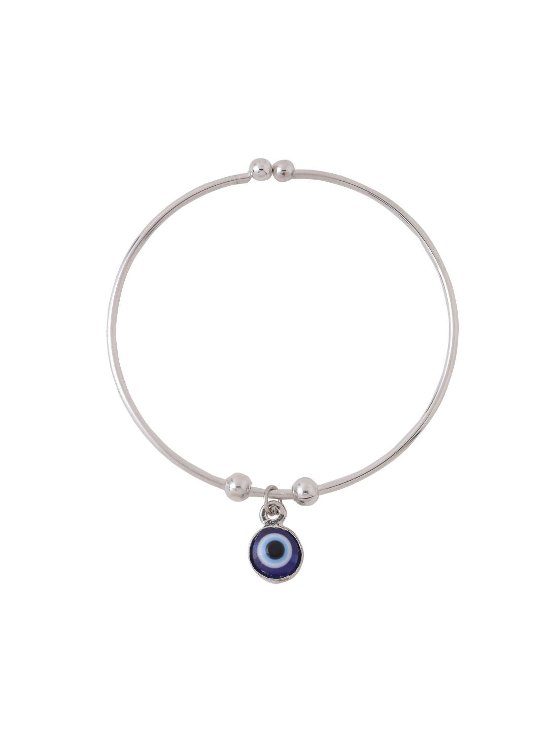 NVR Women Silver-Plated Evil Eye Rakhi With Roli Chawal