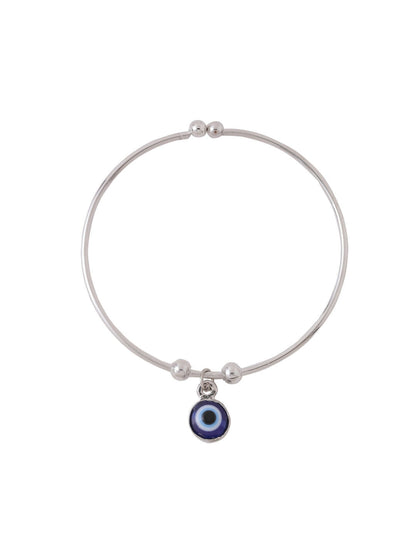 NVR Women Silver-Plated Evil Eye Rakhi With Roli Chawal